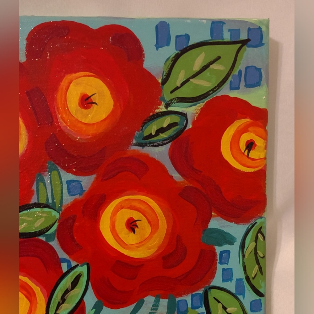 Sister Raya Signed Basket of Poppies Canvas Print - Picture 4 of 8